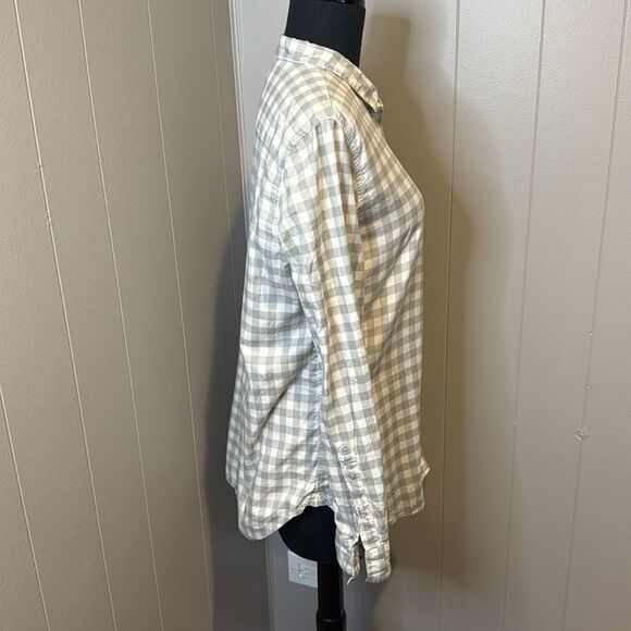 Garnet Hill Women’s 6 Casual Button Down Shirt Checks Contemporary - Picture 3 of 6